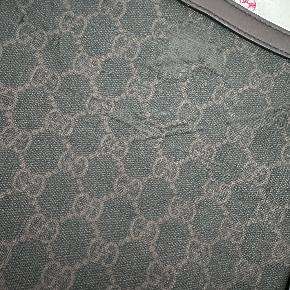 Gucci Dark Brown Monogram Tote - Picture 12 of 13